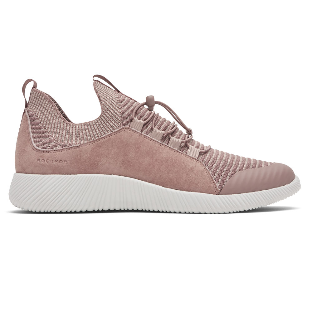 Rockport Singapore Womens Sneakers - City Lites Robyne Knit Bungee Pink - IX3681290